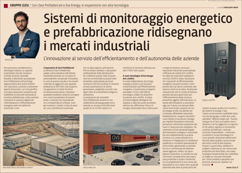 Sistemi di monitoraggio energetico e prefabbricazione ridisegnano i mercati industriali